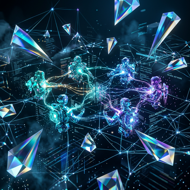 Futuristic AI Agent Visualization